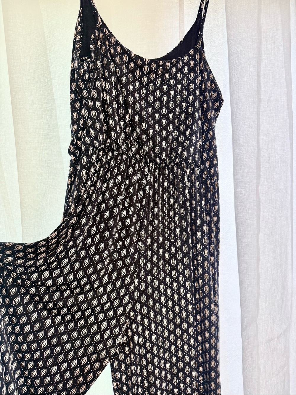 Kaileigh Stitch Fix Adalia Wide Leg Paisley Jumpsuit Pockets Size L - Picture 14 of 16